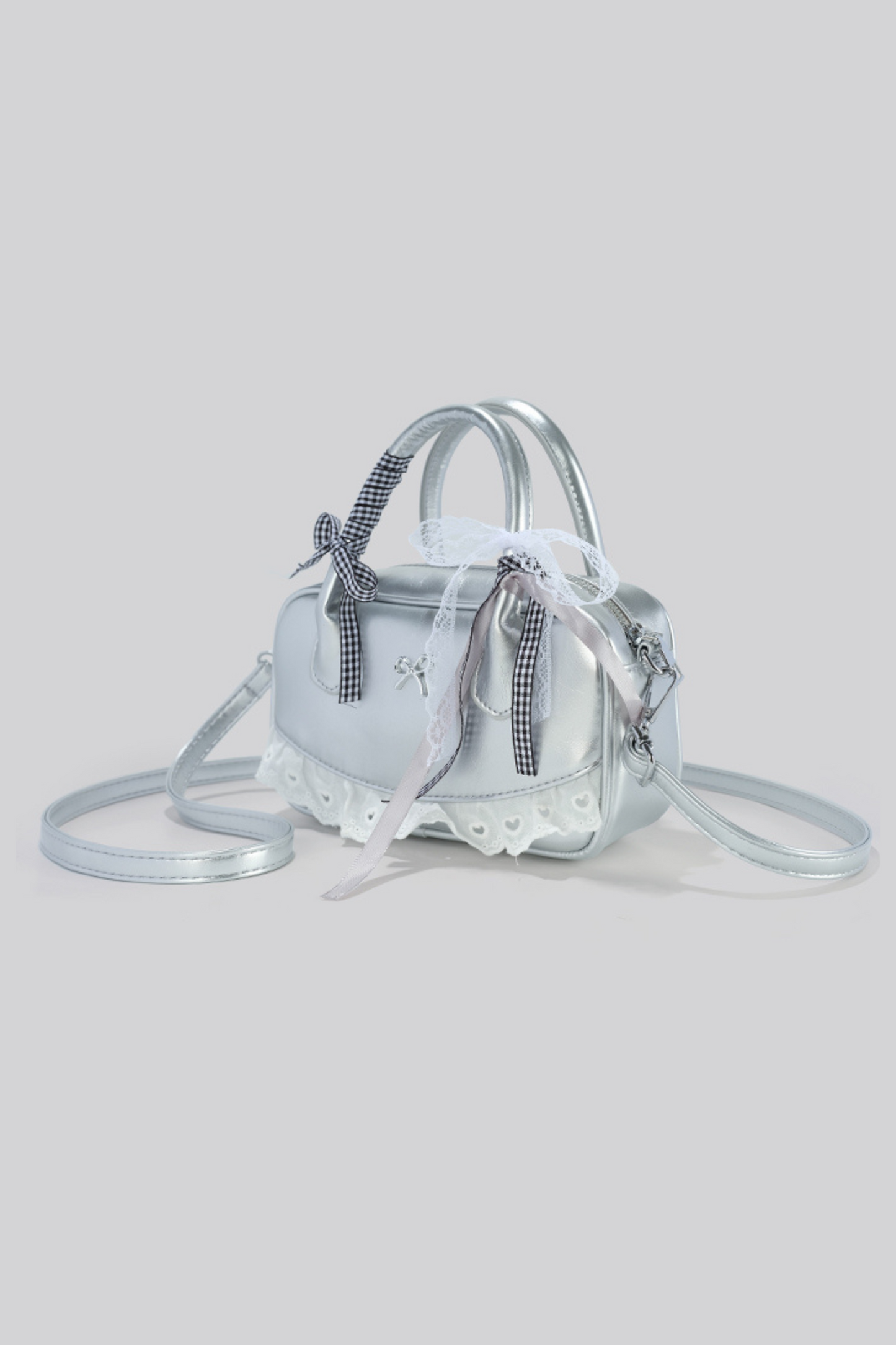 Ribbon Lace Boston Bag