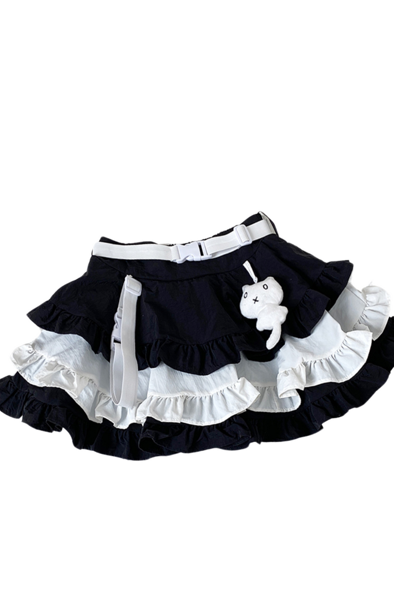 Subculture Sweet Ruffle Hooded Top + Skirt