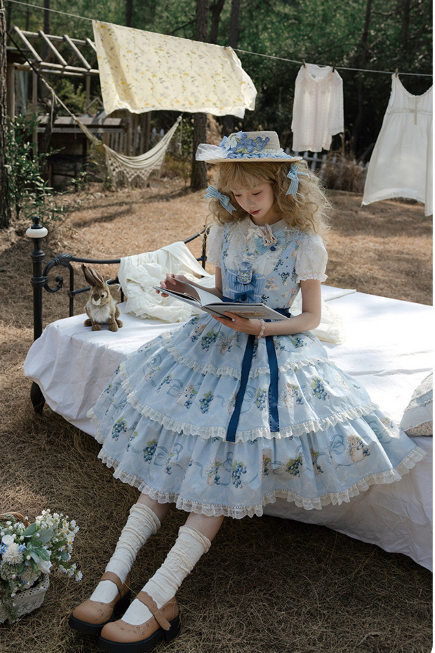 Benny's Blueberry Garden Lolita Jumper Skirt + Dress + Inner Shirt