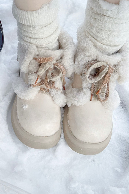 Retro Plush Snow Boots