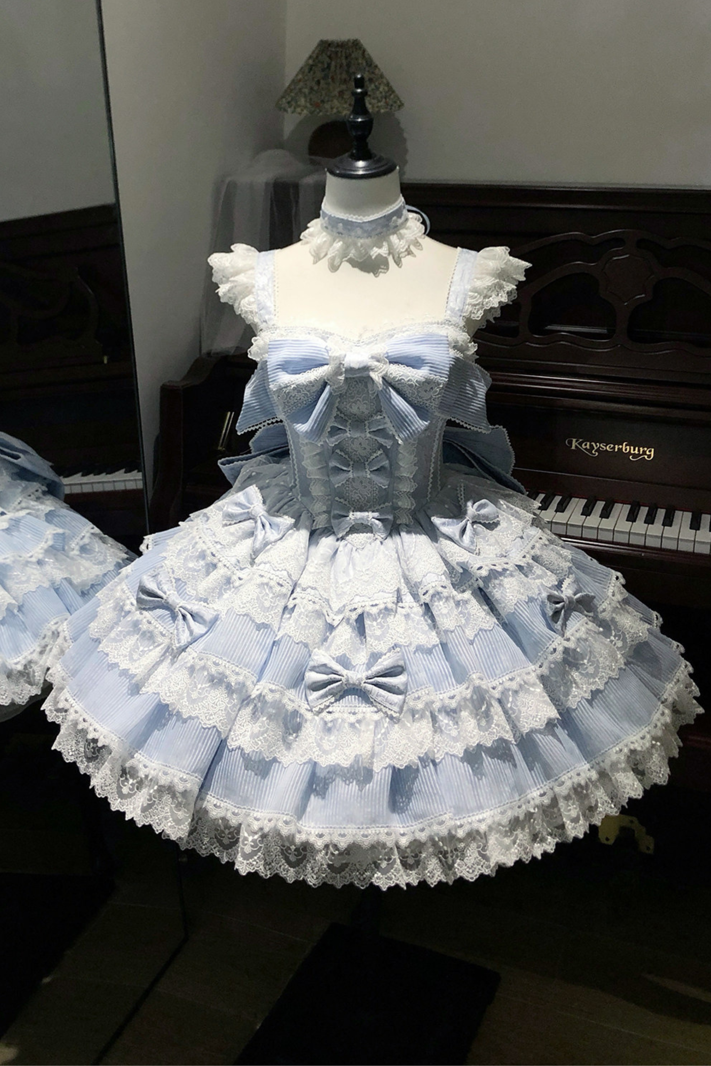 [pre-order] Princess Ballet Tiered Lolita Dress + Headband + Necklace + Sleeves + Tail