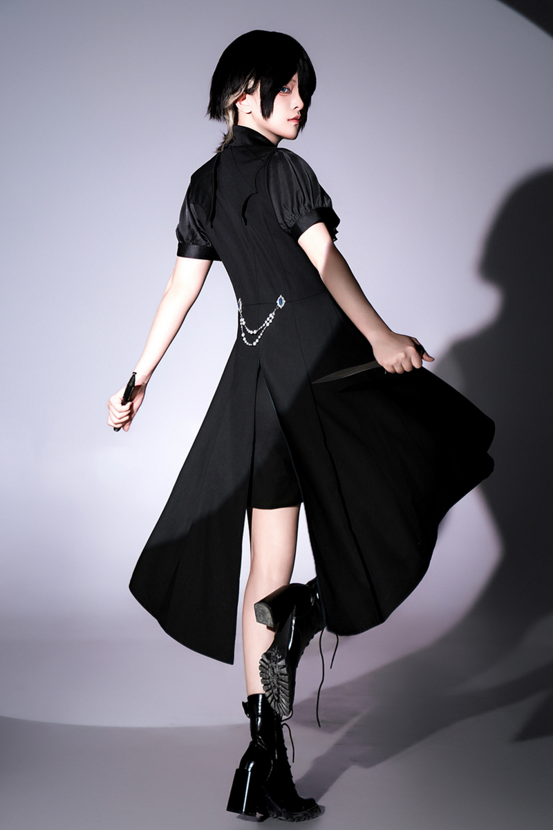 Dark Mode Asymmetric Jacket + Dress + Pants