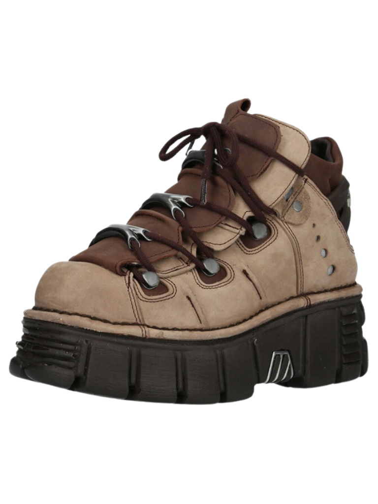 11-colors Punk Rock Retro Leather Metal Power Sole Sneaker
