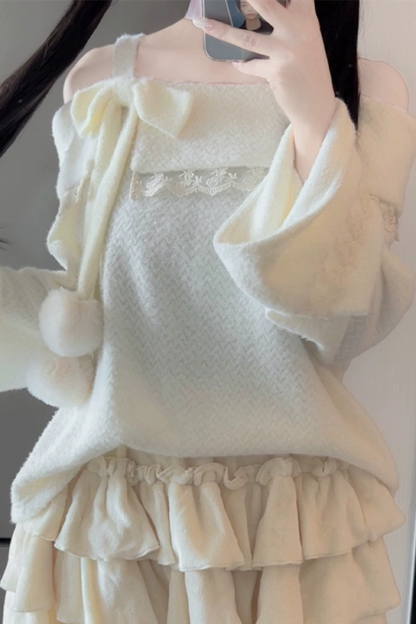 Candy One Shoulder Soft Top + Tiered Skirt