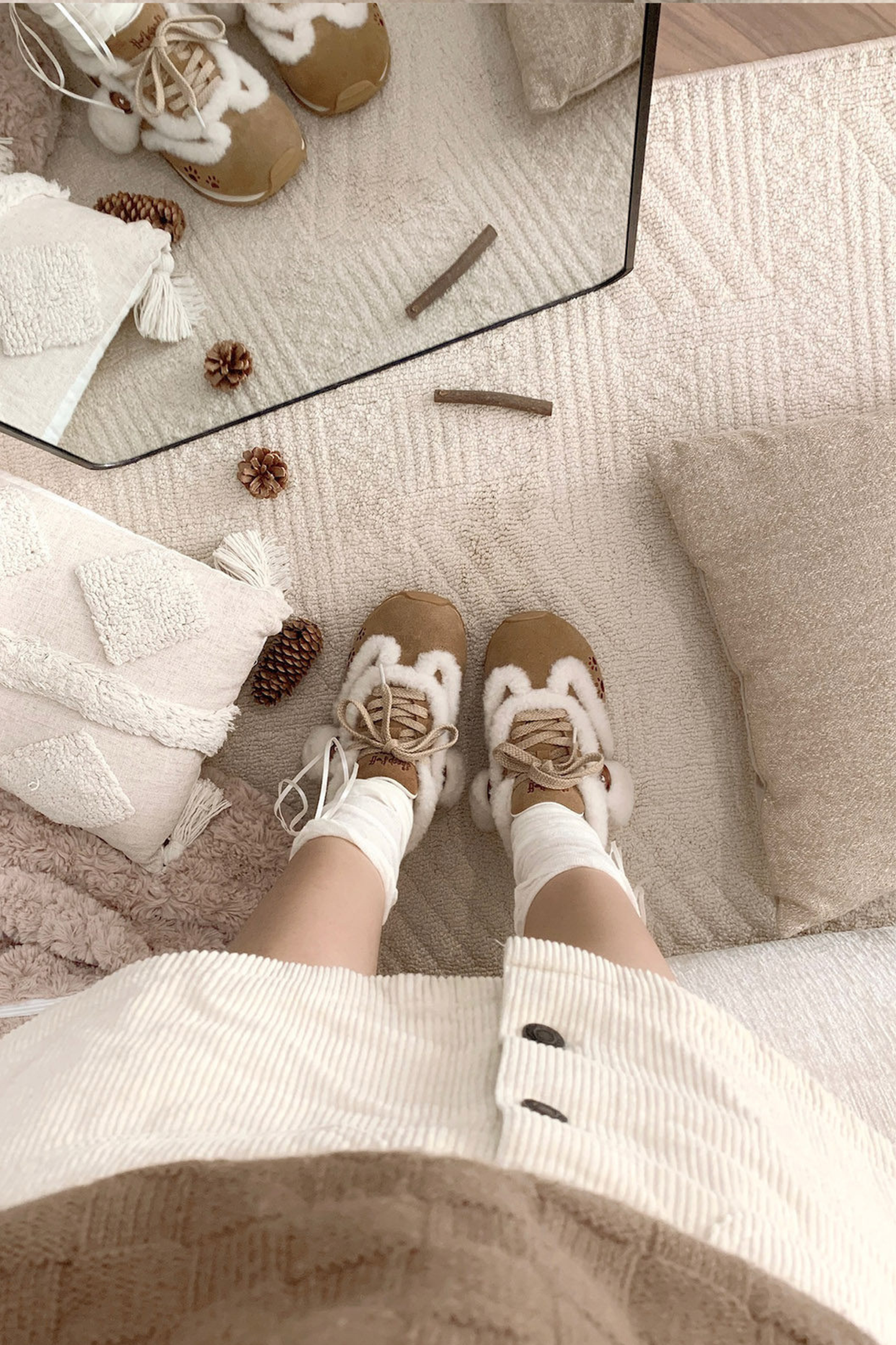 Fur Round Sweet Sneakers