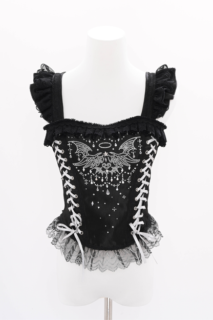 Metallic Angel Rhinestone Top