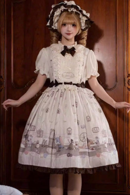 [pre-order Deadline: March 26] Cherry Lolita Dress + Jumper Skirt + Shirt + Bonnet + Headband