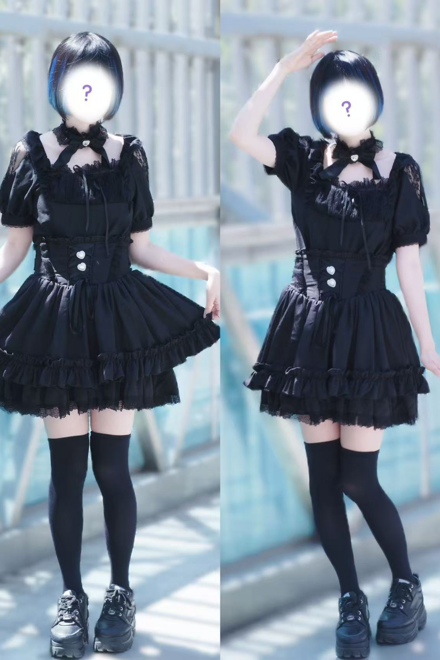[pre-order] Lace Ribbon Shirt + Skirt