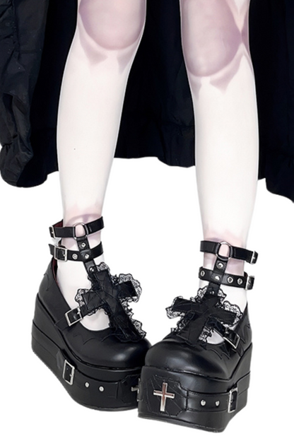 Gothic Cross Lolita Shoes