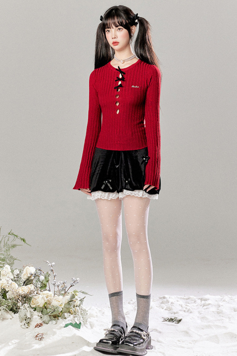 Little Ribbon Top + Long Skirt + Short Skirt