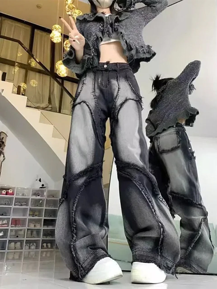 Baggy Denim Pants Black