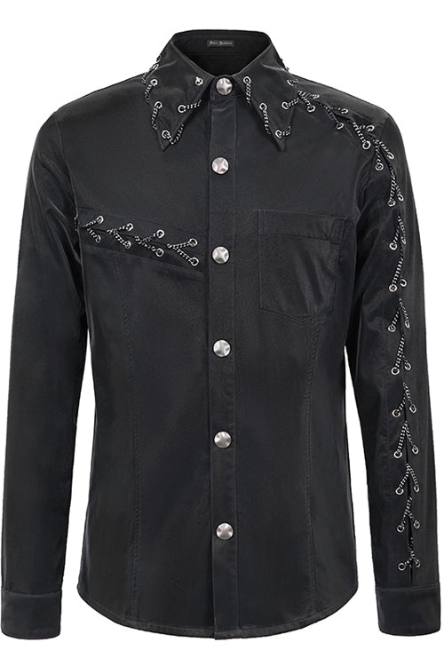 Black Rock Drawstring Punk Blouse