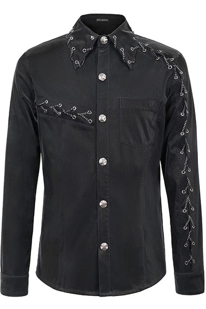 Black Rock Drawstring Punk Blouse