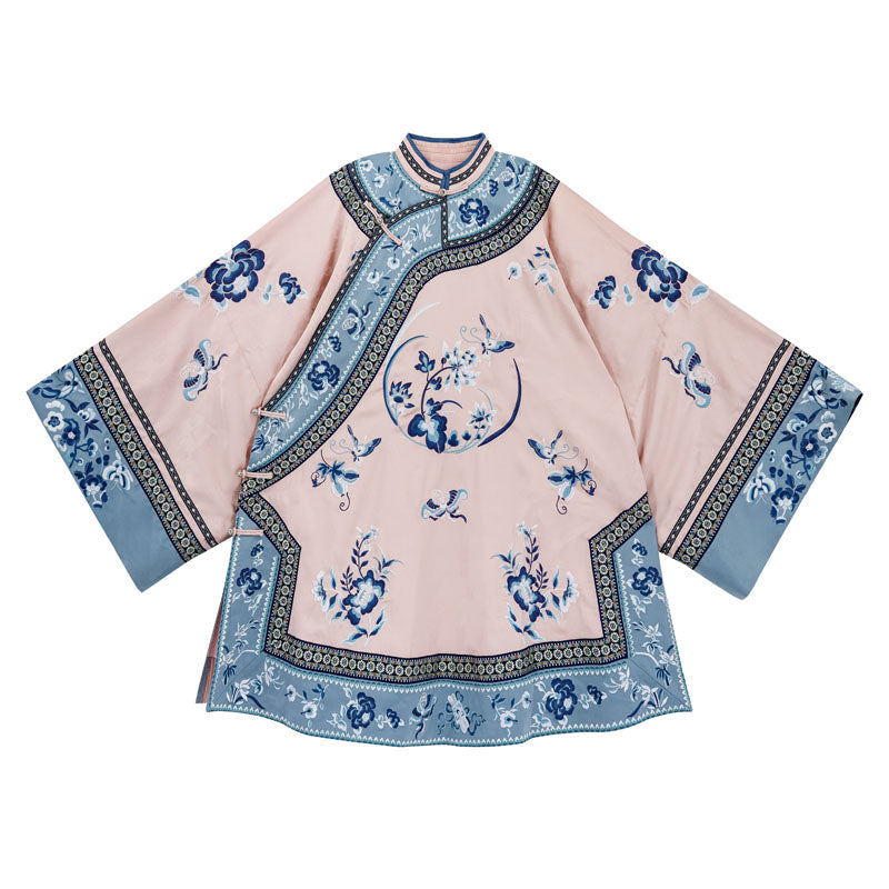Embroidered Top Jacquard Skirt Set