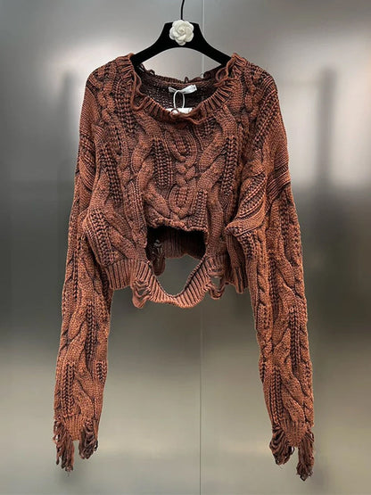 Knitted Sweater Brown