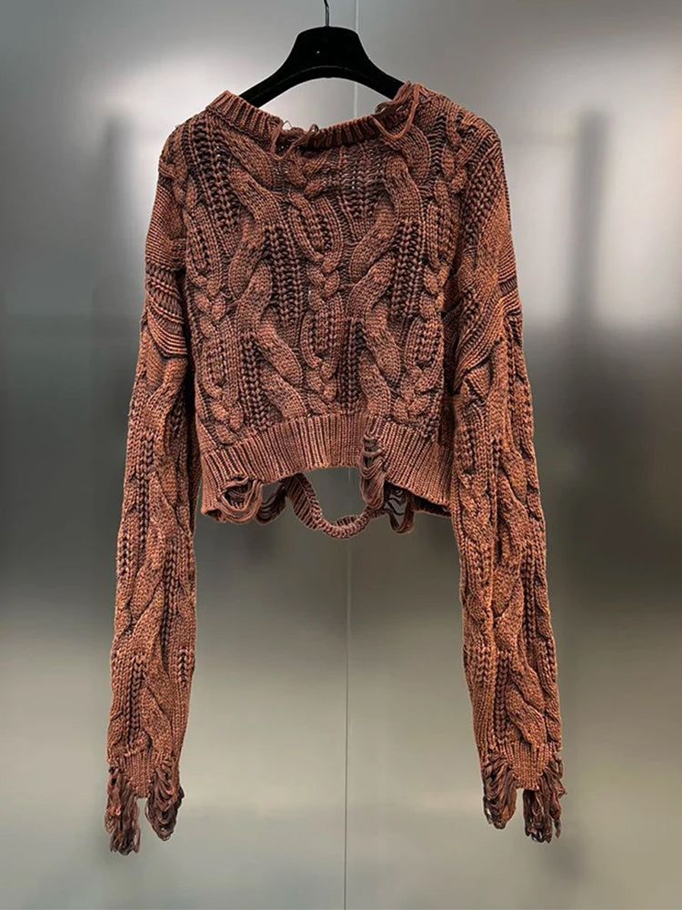 Knitted Sweater Brown