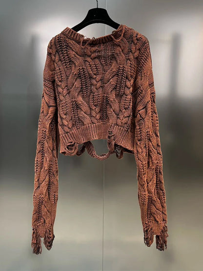 Knitted Sweater Brown
