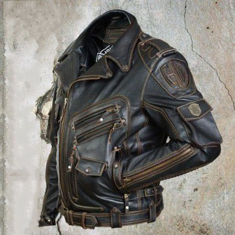 Biker Leather Jacket Black
