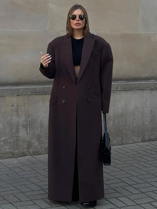 Woolen Overcoat Brown