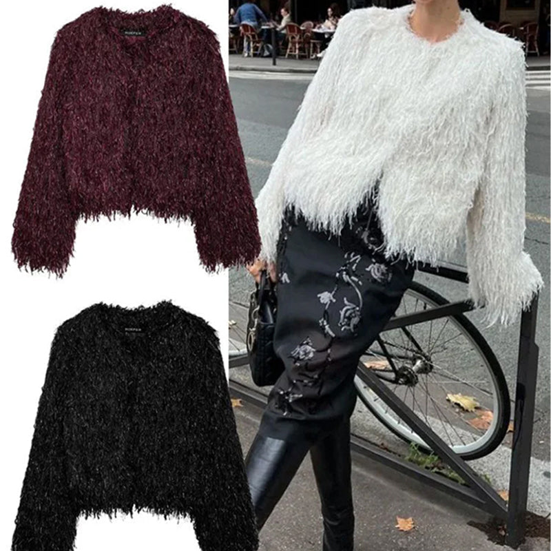 Fluffy Coat Black