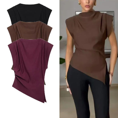 Sleeveless Top Brown