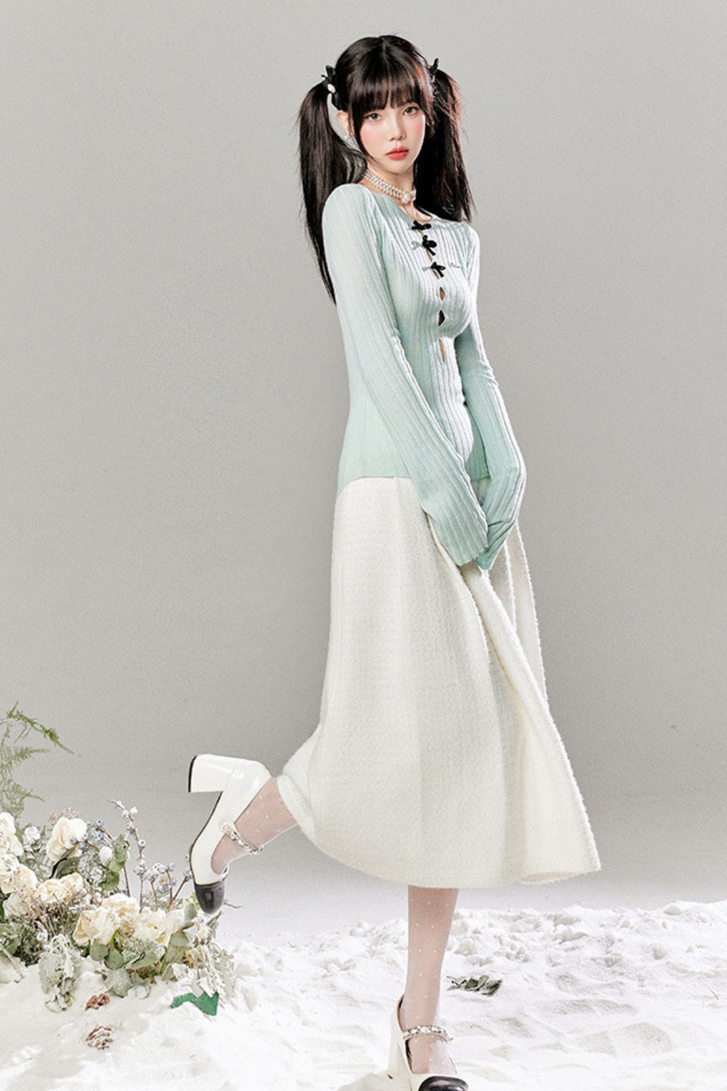 Little Ribbon Top + Long Skirt + Short Skirt