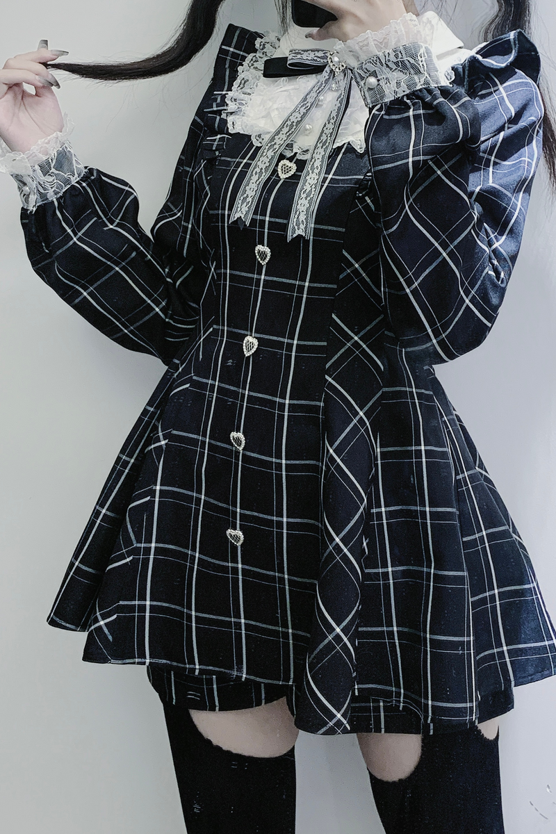 [pre-order] Jirai Plaid Top + Inner Plaid Pants
