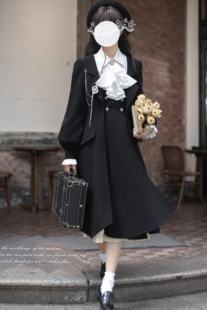 [pre-order] Retro Sweet College Coat + Suspender Skirt + Shirt + Collar + Brooch