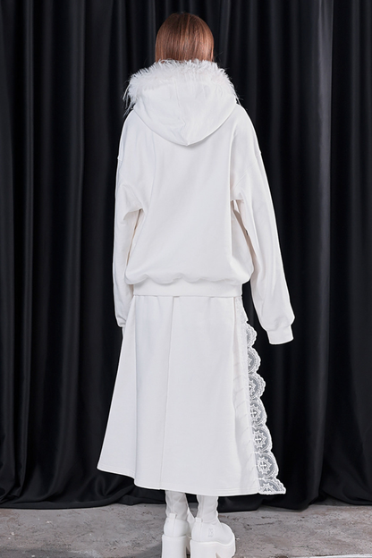 Fur Hood Loose Top