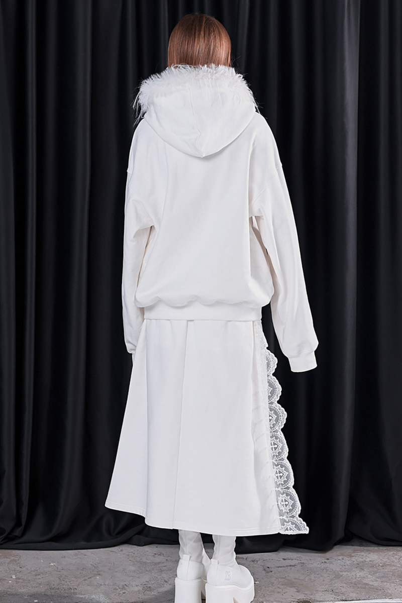 Fur Hood Loose Top