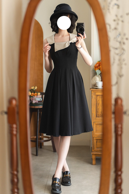 French Retro Flare Dress + Short Jacket