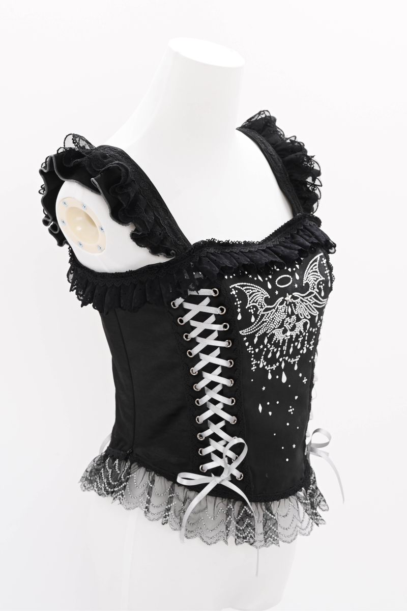 Metallic Angel Rhinestone Top