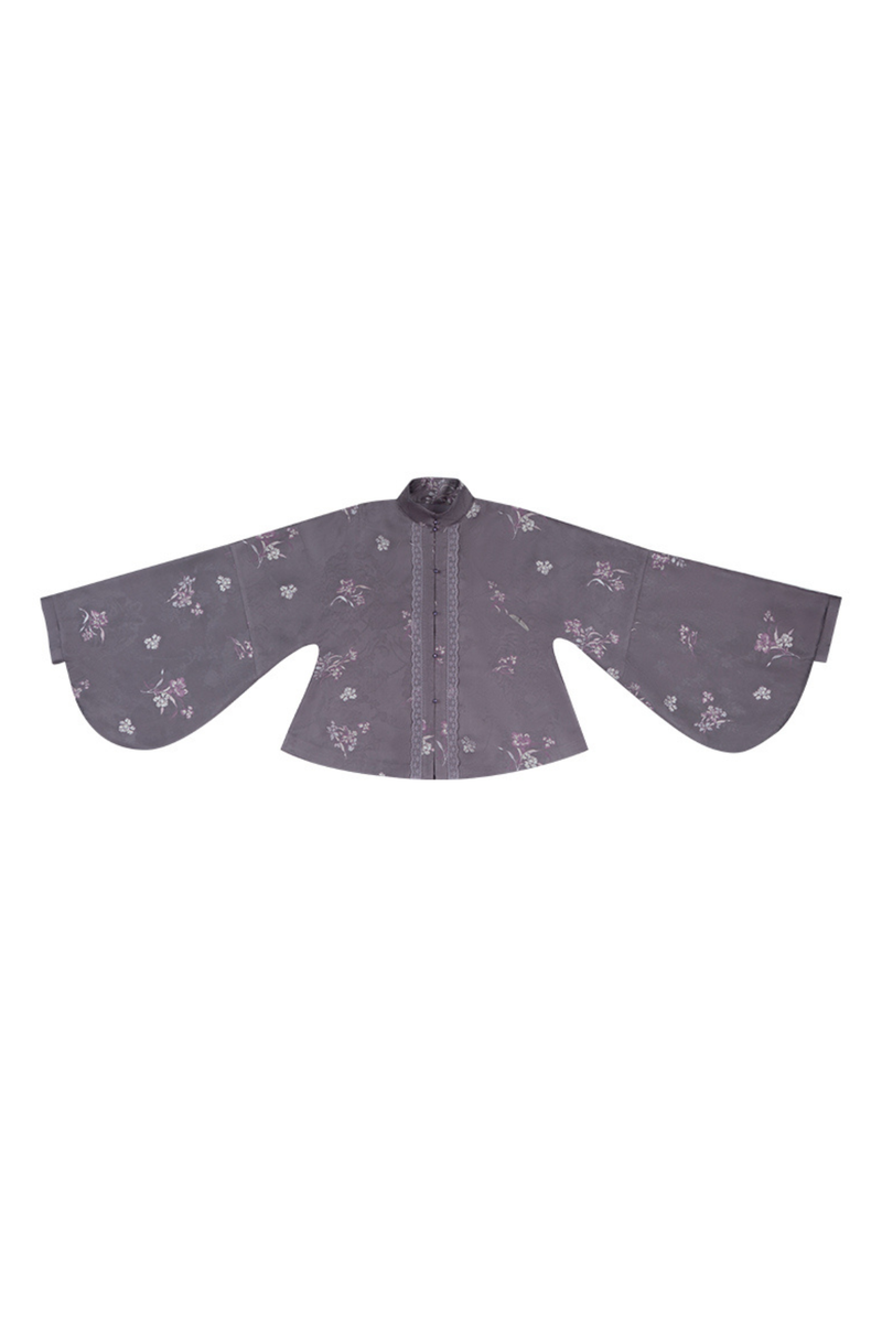 Chinese-style Stand Collar Jacket + Suspender Dress + Hairband