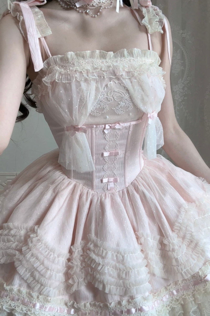Sweet Jenny Lolita Jumper Skirt + Necklace + Hat + Headband