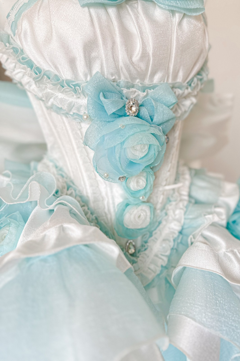 [pre-order] Paraiba Tourmaline Rose Long Tail Beauty Dress Set