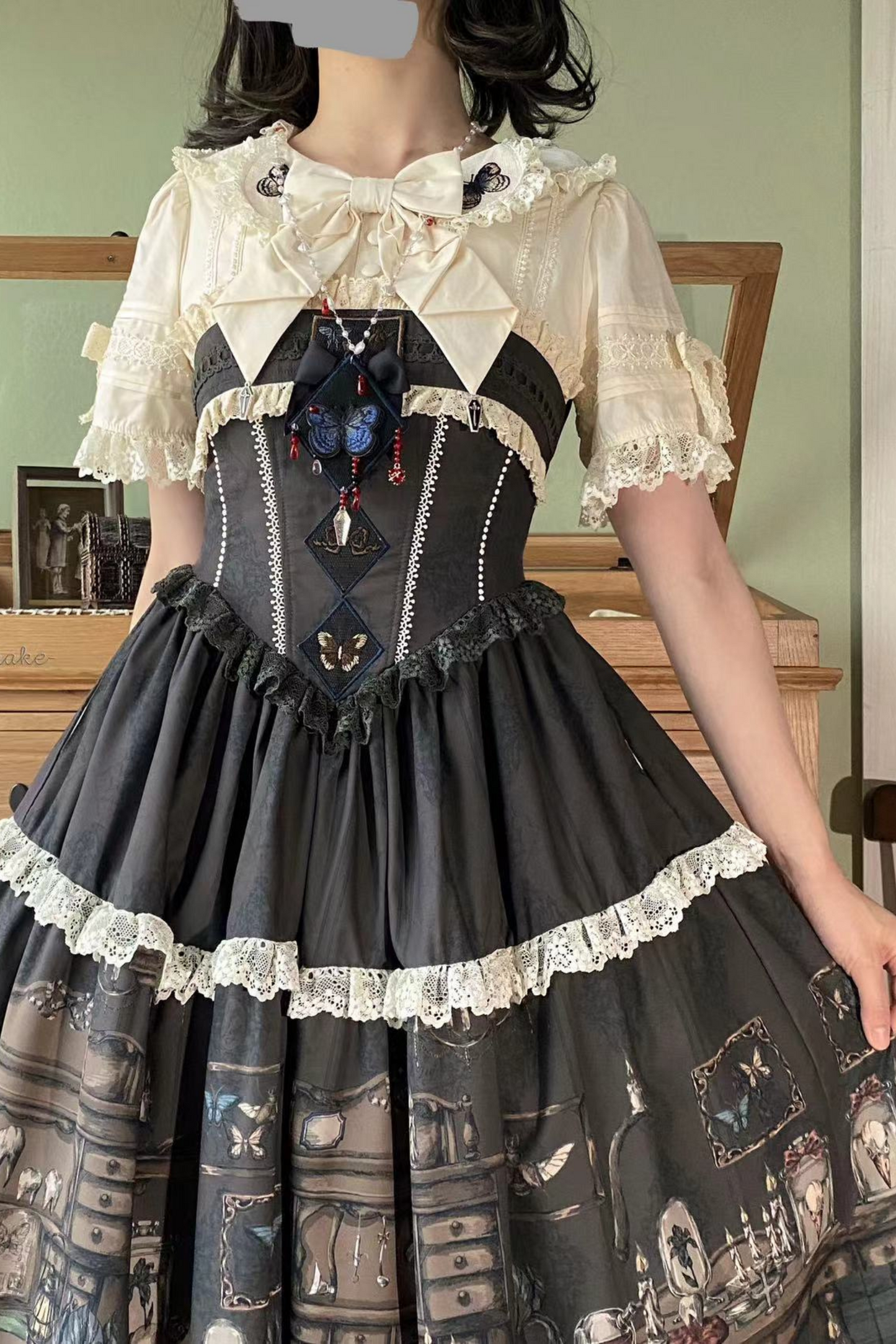 Spell Collection Room Stitch Fake Two Piece Dress