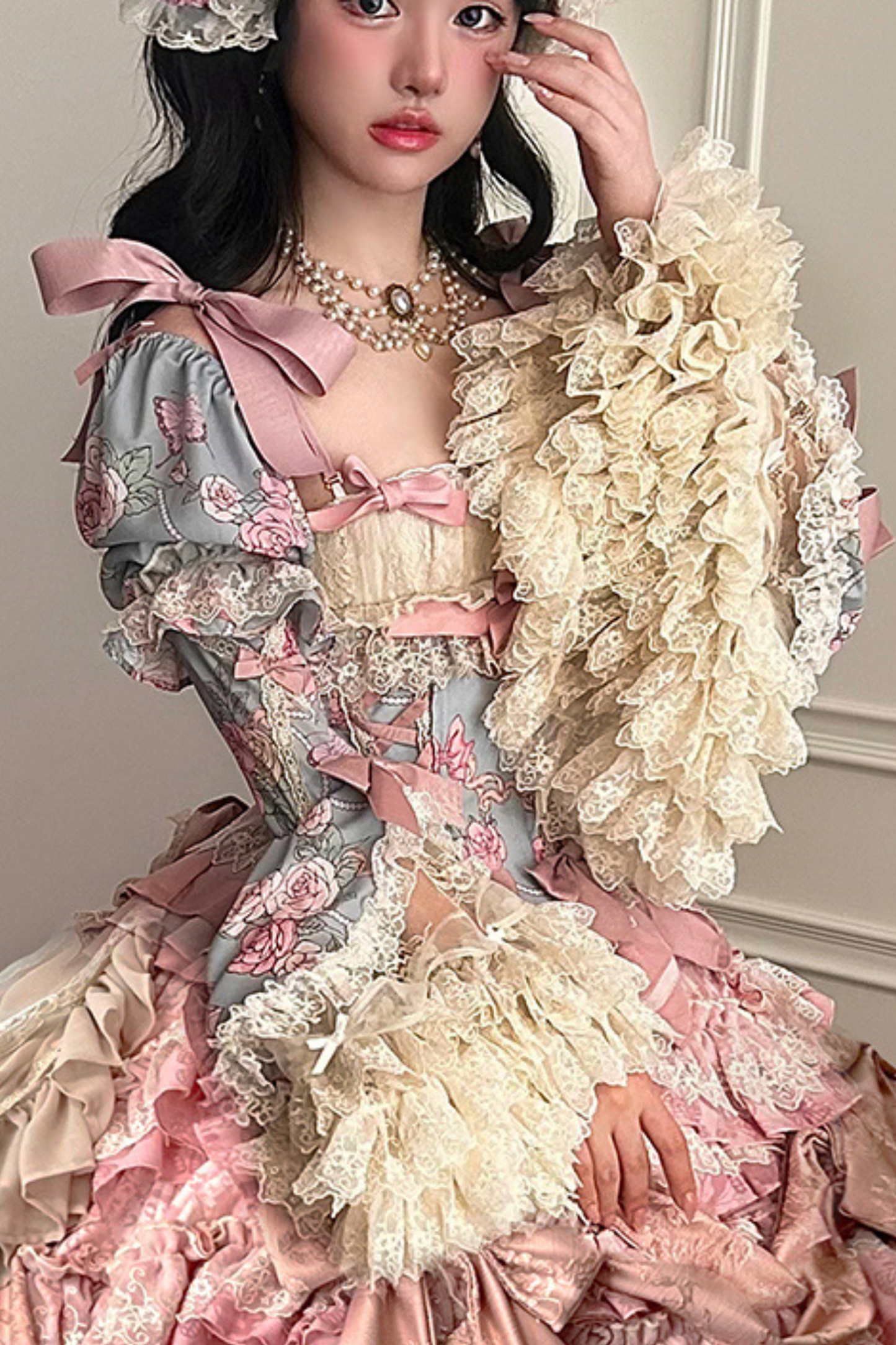 Jewel Rose Flower Marriage Lolita Set