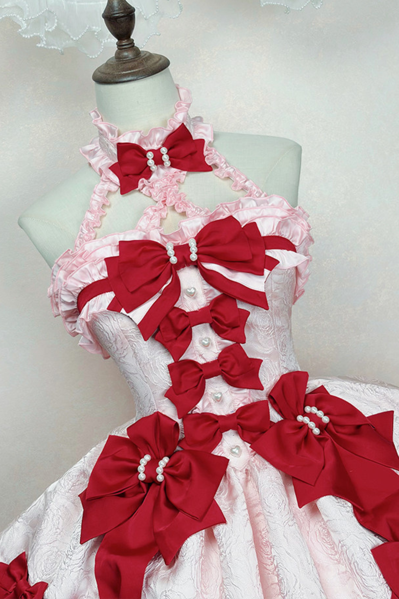 [pre-order Deadline: April 3] Sweet Ruffled Lolita Princess Ribbon Dress