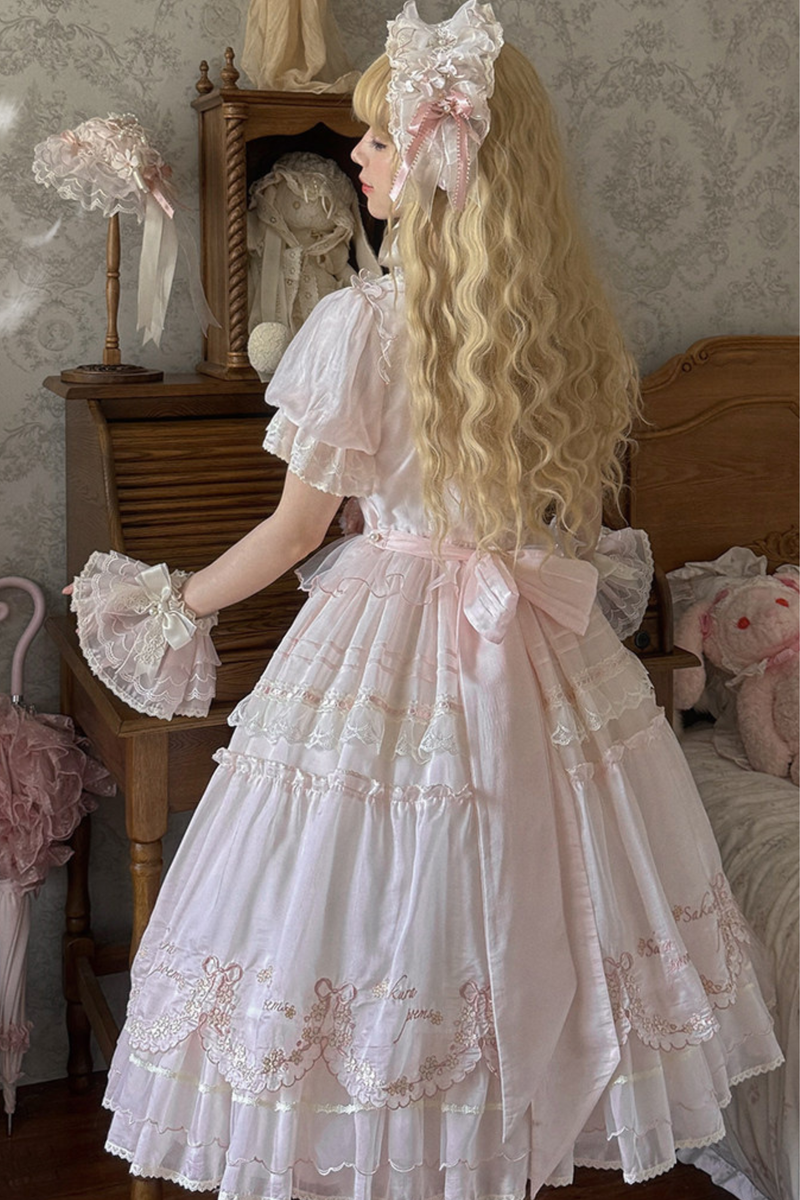 Sweet Cherry Lolita Dress + Jsk + Hairband + Hat + Necklace + Sleeve