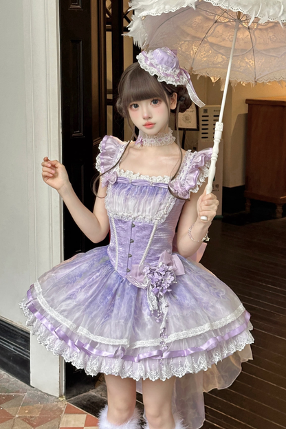 [pre-order] Ballet Style Dress + Hat + Headband + Ribbon Tail