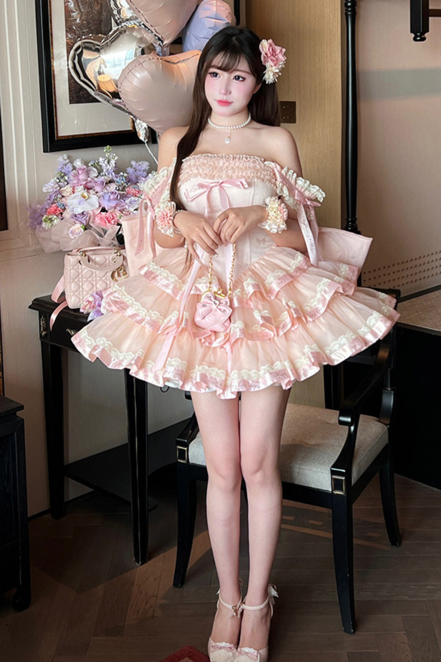 Sweet Princess Lolita Dress + Big Ribbon