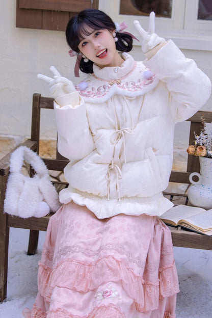 Vanilla Warm Duck Down Jacket Set