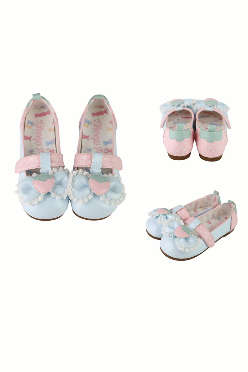 Strawberry Polka Dot Flats