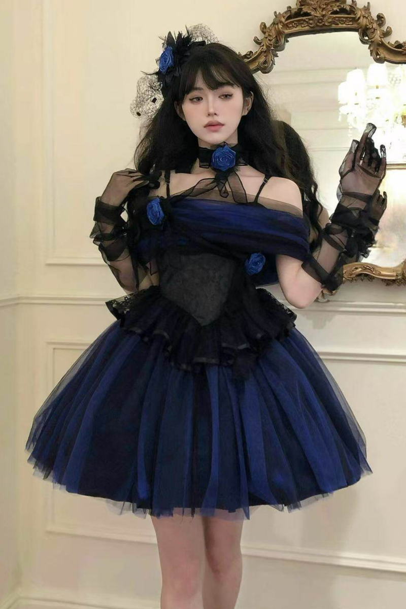 Klein Blue Shimmer Lolita Dress