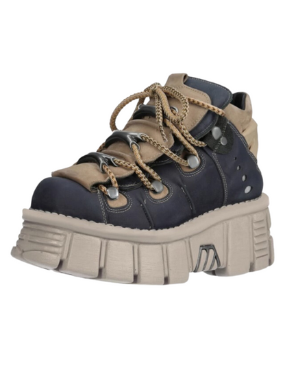 11-colors Punk Rock Retro Leather Metal Power Sole Sneaker