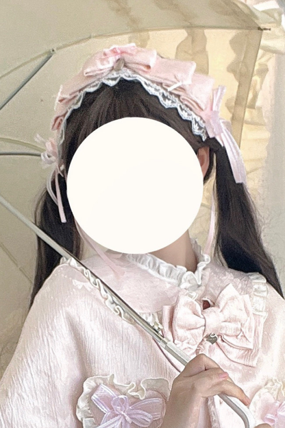 Layered Ruffle Sweet Princess Lolita Jumper Skirt + Tail + Headband + Cape + Bonnet