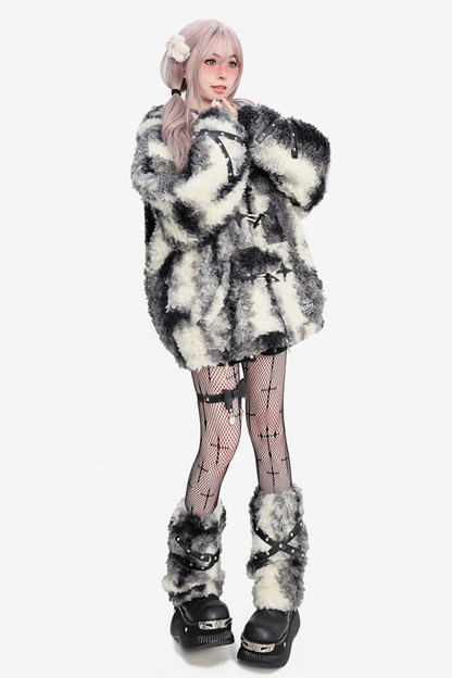 Bunny Mode Hooded Coat + Fur Leg Covers