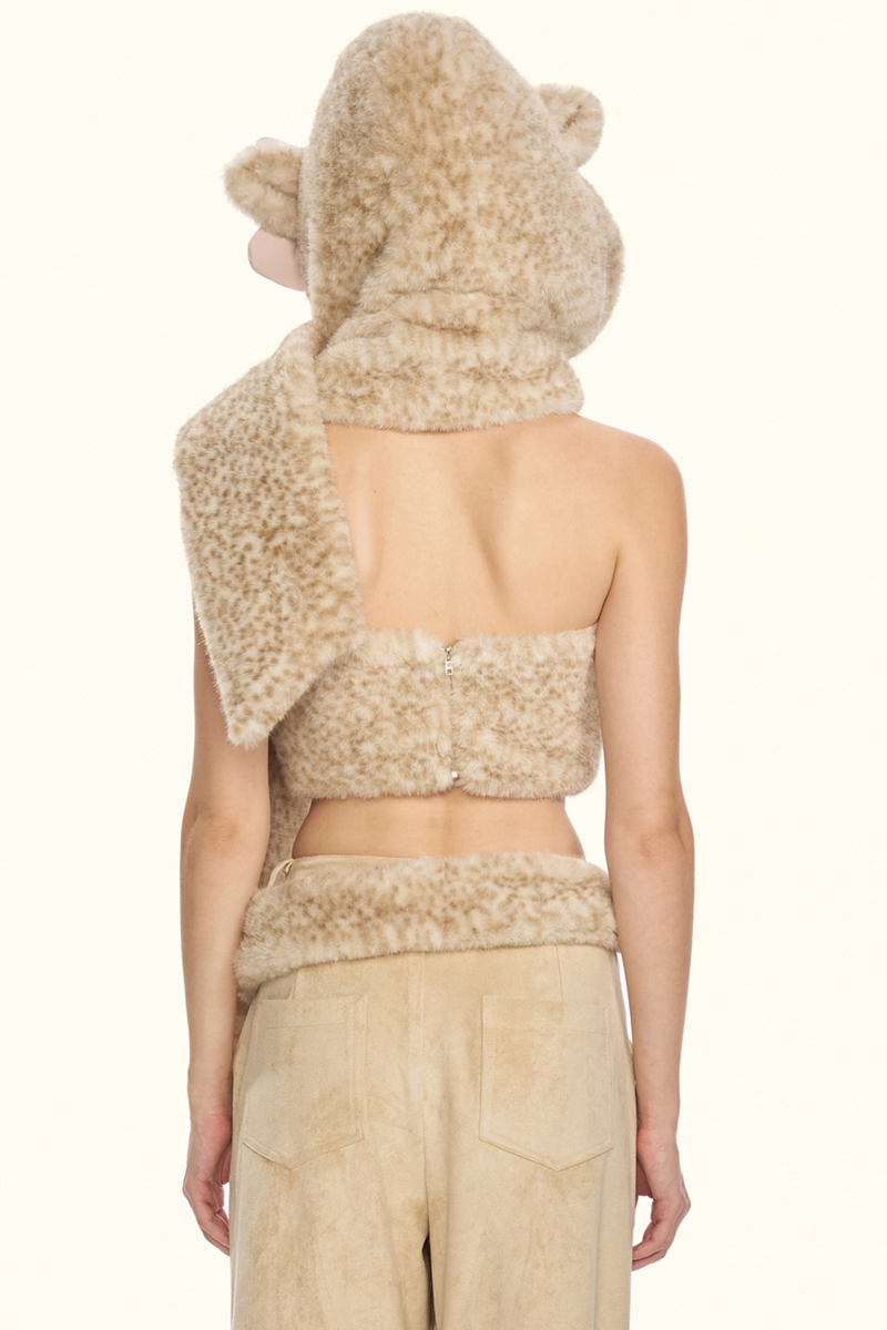 Little Milk Leopard Top + Pants + Hat + Belt
