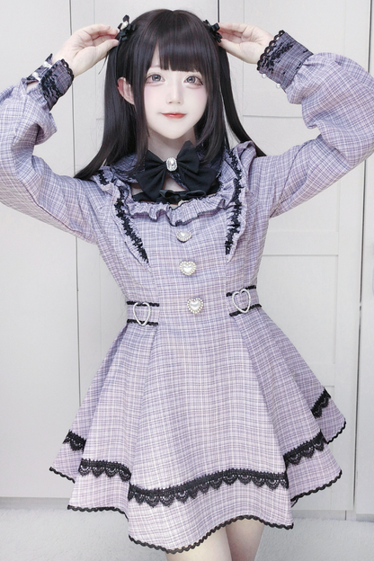 Plaid Dark Jirai Dress + Shorts