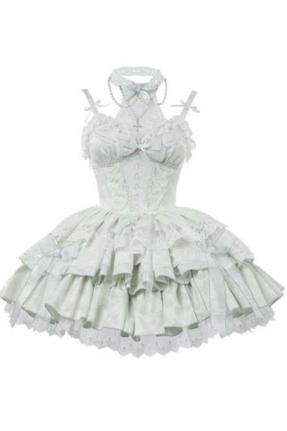 Polly Rue Ballet Flannel Lace Ribbon Lolita Dress